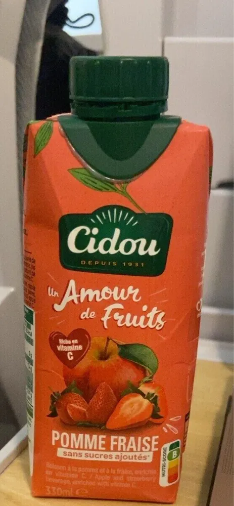 Jus pomme fraise