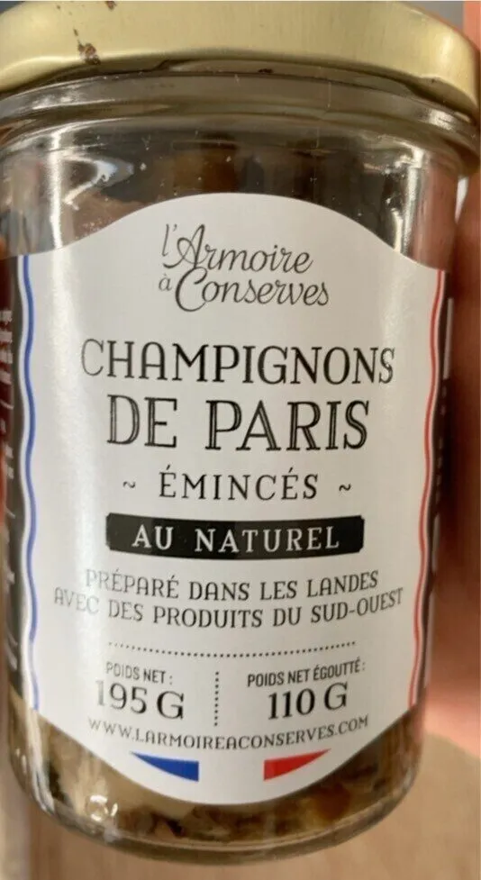 Champignons de Paris émincés