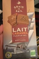 Tablette de chocolat au lait 45% de cacao avec inclusions caramel et fleur de sel
