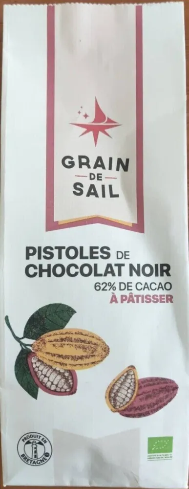 Pistoles de chocolat noir 62% de cacao à patissier
