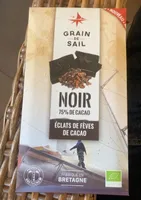 NOIR 75% DE CACAO ÉCLATS DE FÈVES DE CACAO