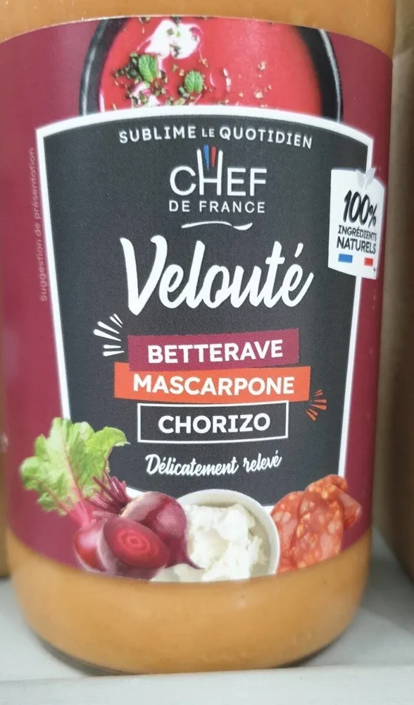 Veloute betterave Mascarpone Chorizo