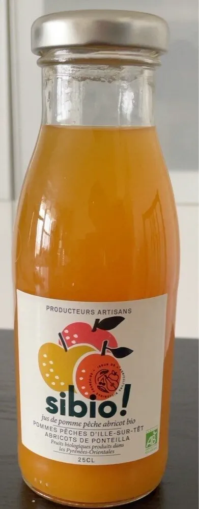 Jus Pomme Peche Abricot 25 CL Sibio Bio