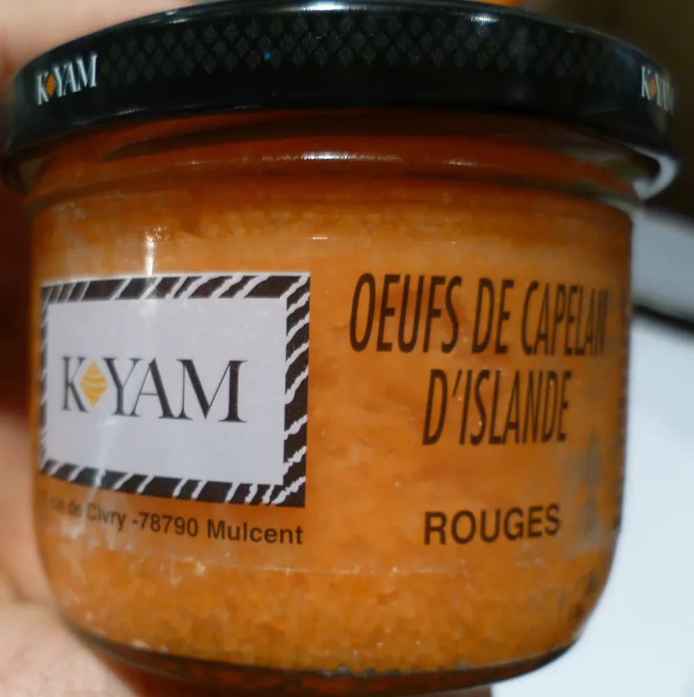 Œufs de capelan d'Islande rouges Cahser