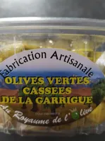 Olives vertes cassées de la garrigue