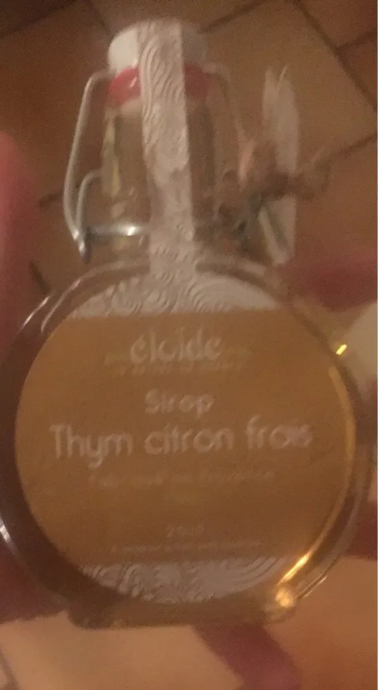 Sirop thym citron frais