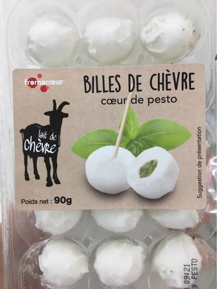 Billes de chevre Coeur de pesto