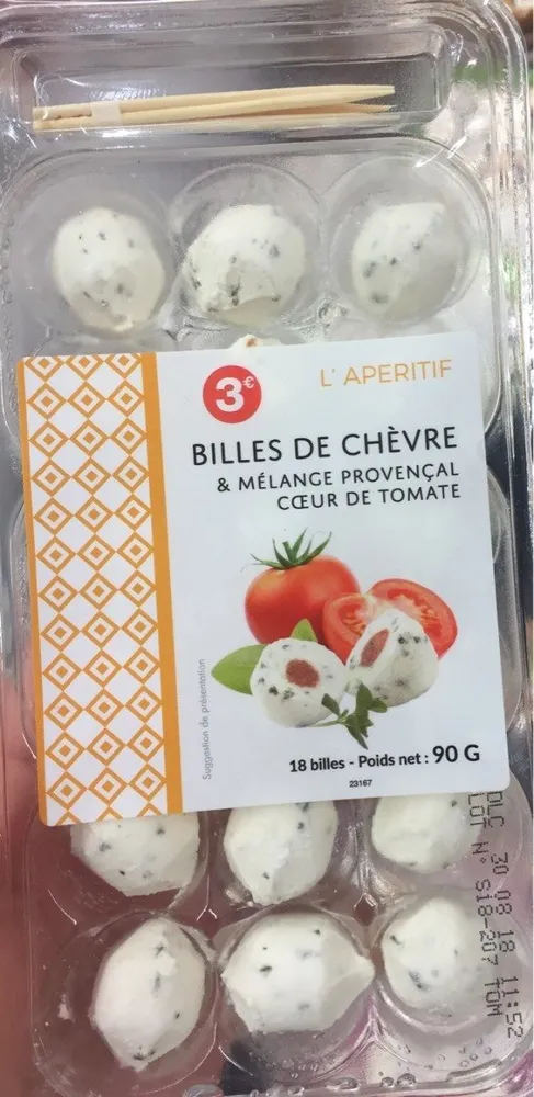 Billes de chevres et melange provencal coeur tomate
