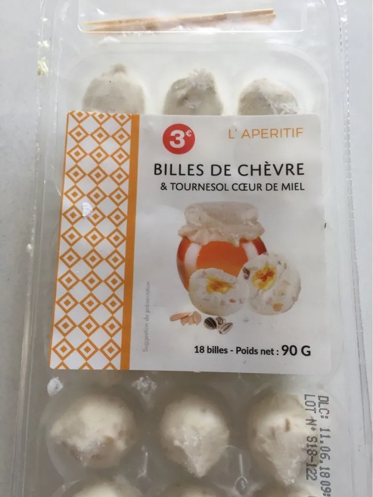 Billes de chèvre tournesol cœur