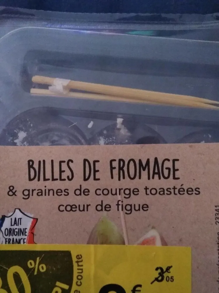 Bille de fromage cœur de figue et graine de courge