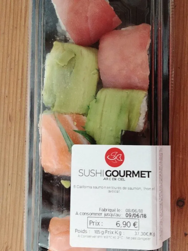 5 caligornia saumon avocat thon