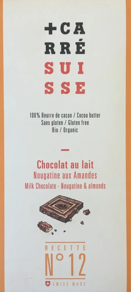 Chocolat au lait nougatine aux amandes