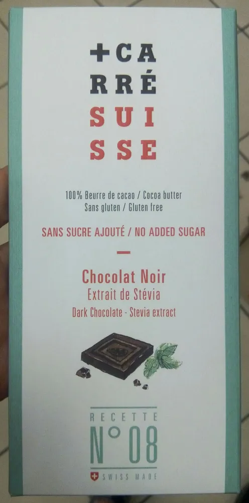 Chocolat Noir Extrait de Stevia