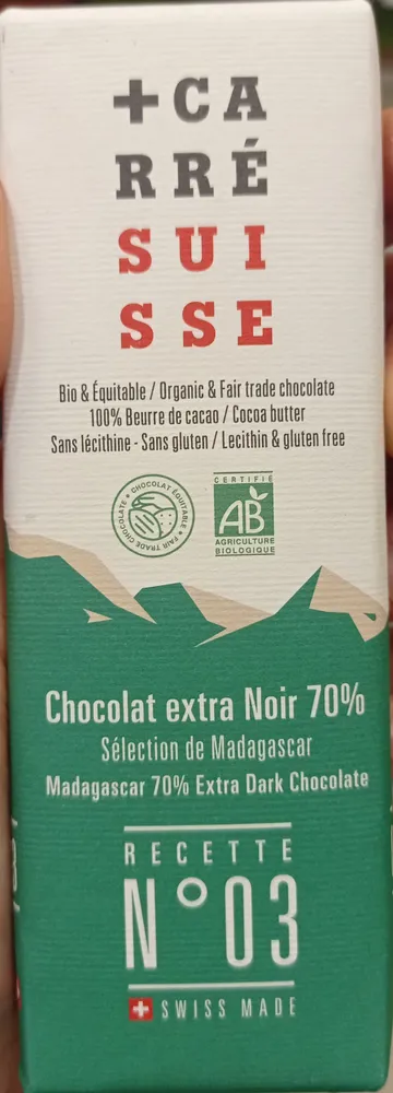 Chocolat Extra Noir 70% Sélection de Madagascar