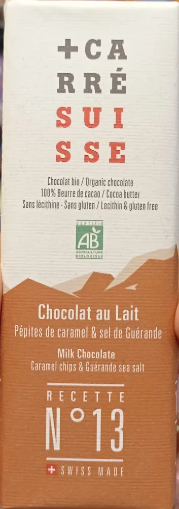 Chocolat au lait pépites de caramel et sel de guérande