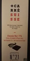 Chocolat noir 71% éclats citronnés et poivre vert recette n°21