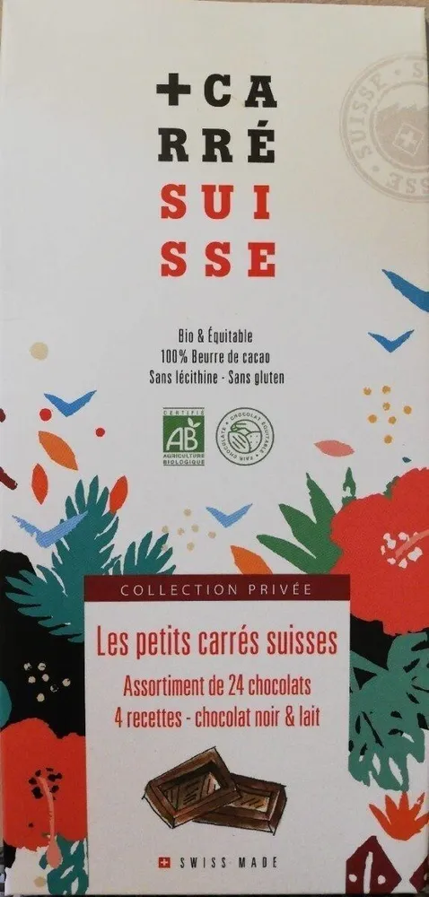 Les petits carrés suisses: Assortiment de 24 chocolats