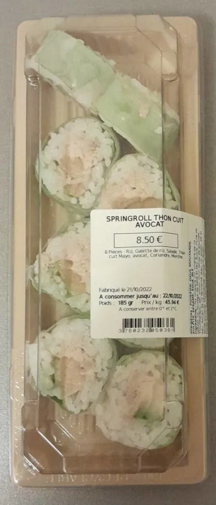 Springroll thon cuit avocat