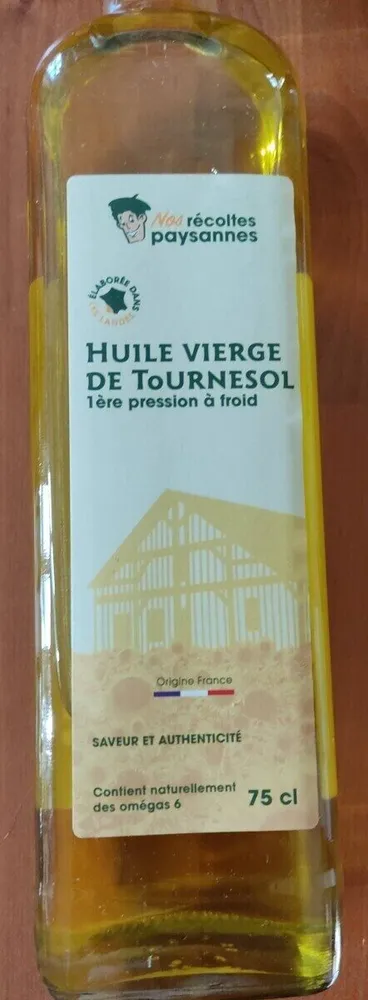 HUILE VIERGE DE TOURNESOL 1ère pression à froid