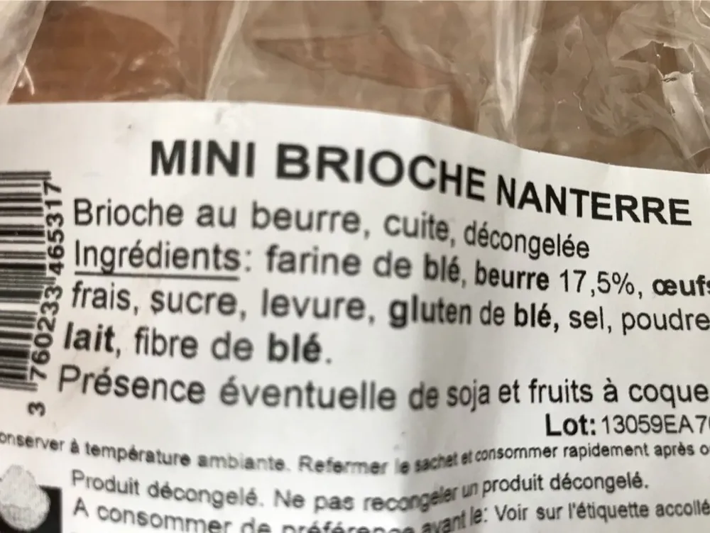 Mini brioche Nanterre