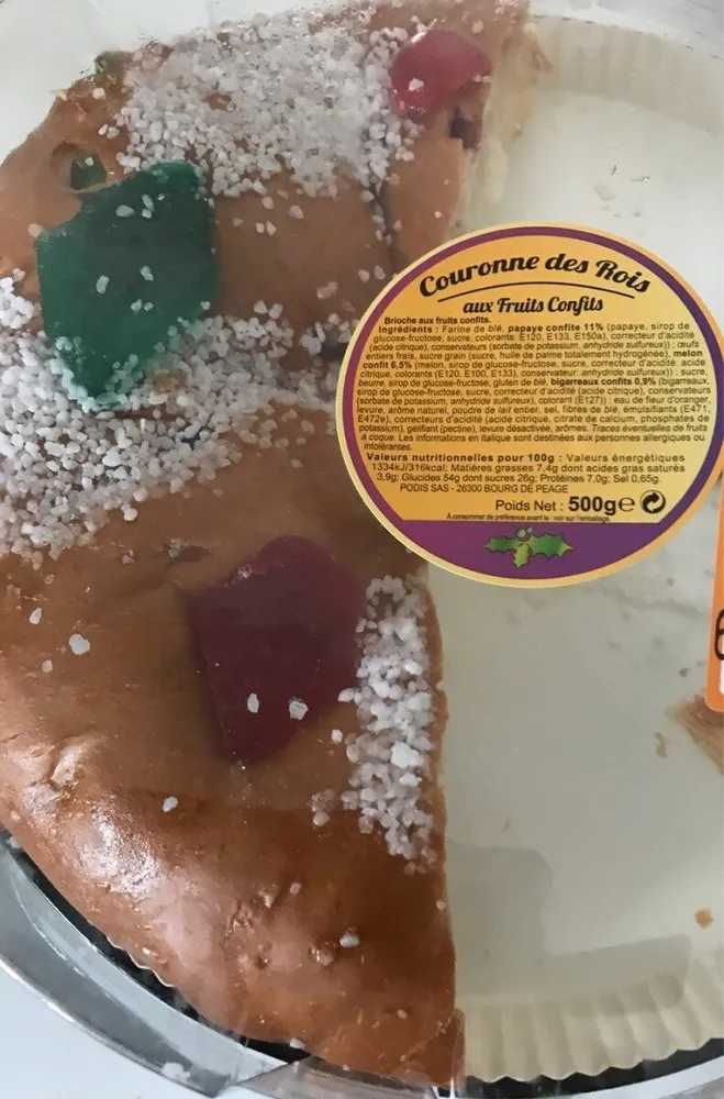 Couronne rois fruits confirs