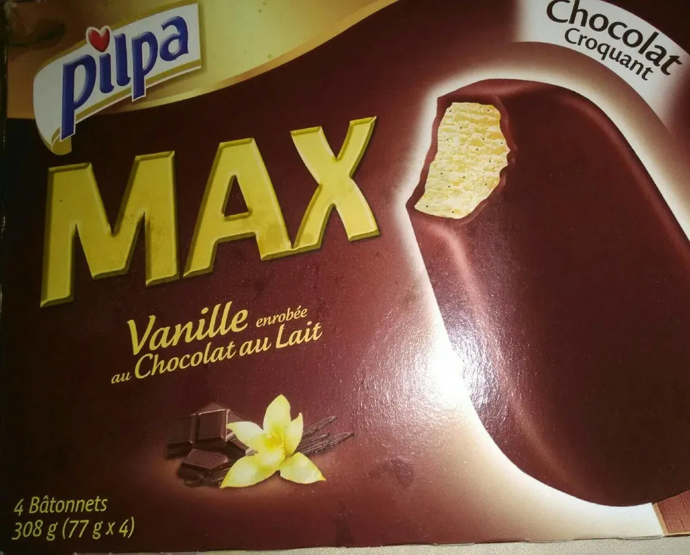 Vanille enrobee au chocolat au lait MAX