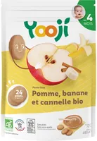 Purée surgelée de pomme, banane et cannelle bio lisse pour bébé dès 4 mois