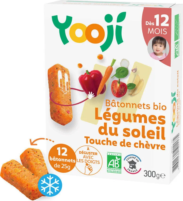 Bâtonnet légumes du soleil bio surgelé pour bébé