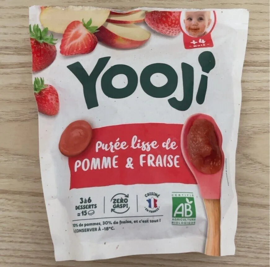 Puree lisse pomme et fraise