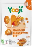 Purée surgelée de douceur d'automne bio avec petits morceaux fondants pour bébé dès 9 mois