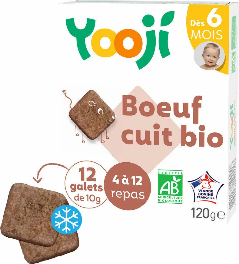 Hachés de boeuf bio cuit et surgelé pour bébé dès 6 mois