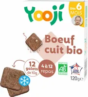Hachés de boeuf bio cuit et surgelé pour bébé dès 6 mois