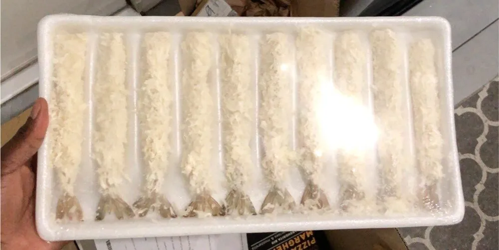 Crevettes panées congelées panko