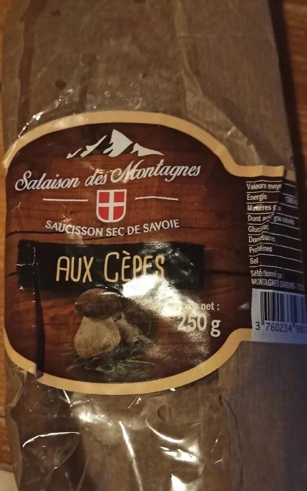 Saucisson sec de Savoie aux cèpes