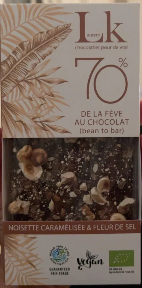 70% noisette caramélisée et fleur de sel