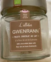 Gwenrann, palets chocolat au lait à la fleur de sel de Guérande