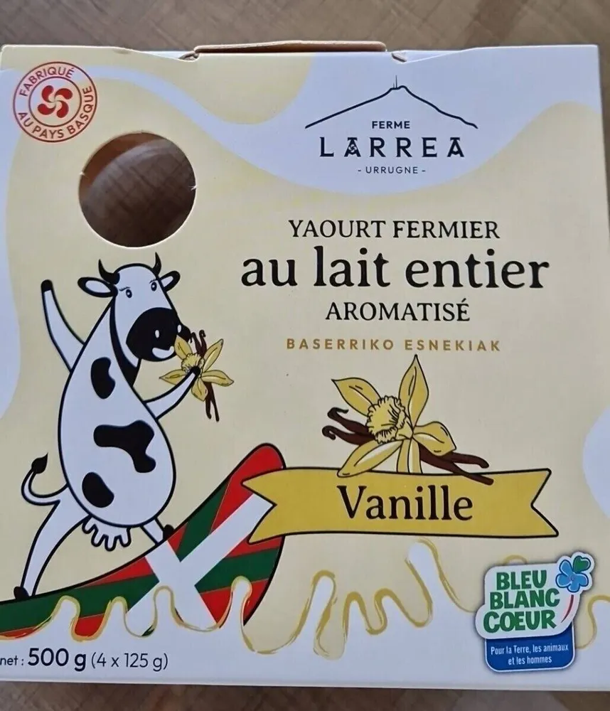 Yaourt fermier au lait entier aromatisé