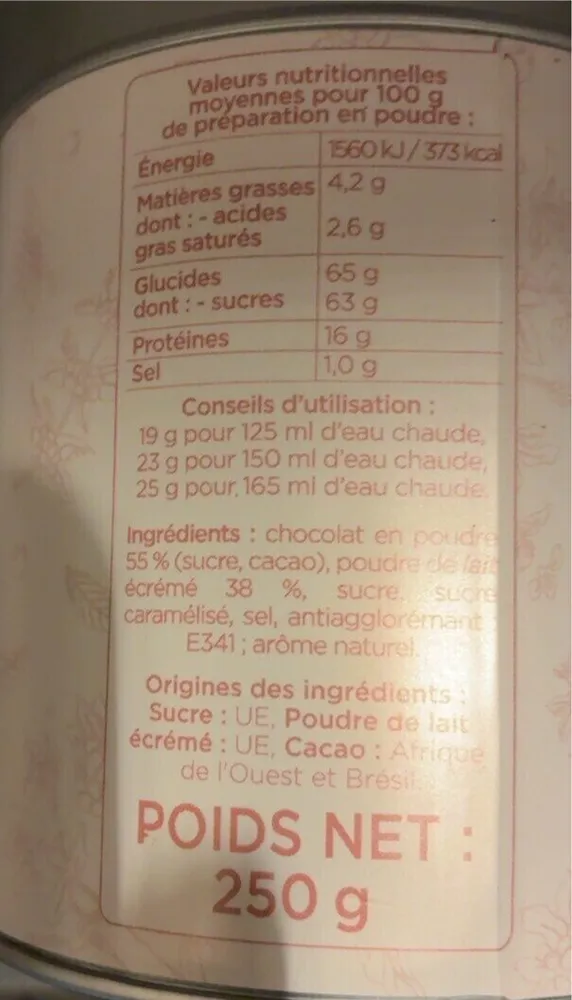 Poudre de chocolat