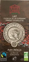 Chocolat au lait fleur de sel de Guérande piment d'Espelette