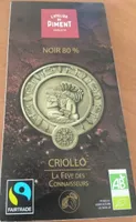 Chocolat Criollo noir 80%