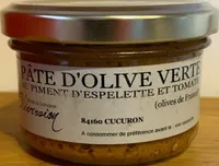 Pâte d’olive verte au piment d’Espelette et tomate