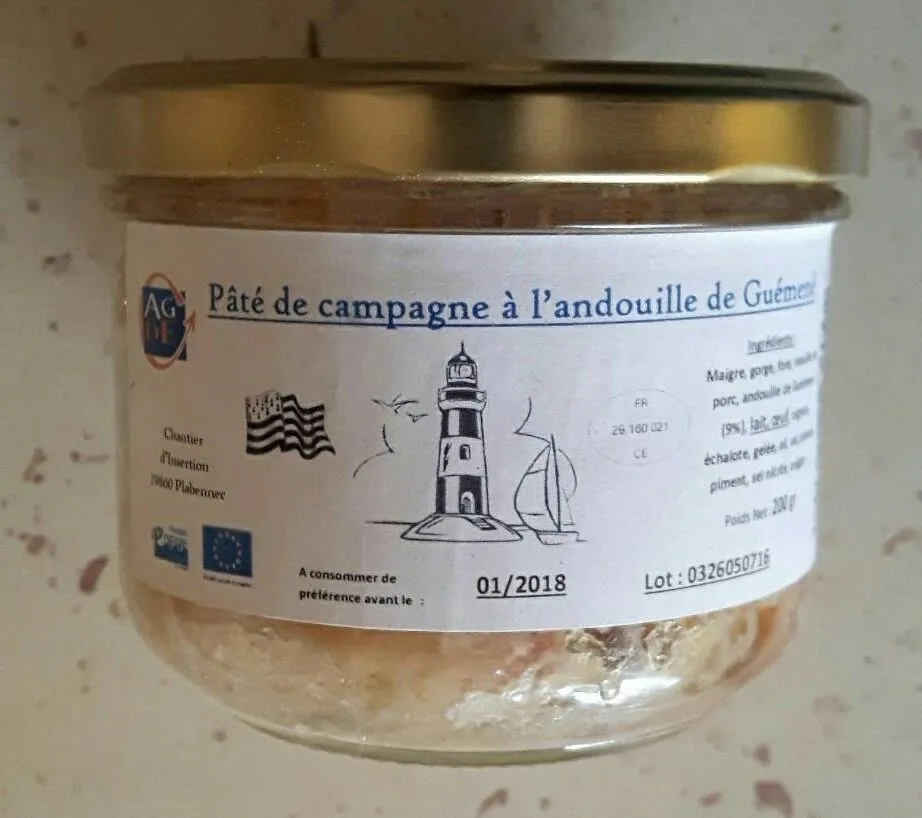 Pâtė de campagne à l'andouille Guéméné