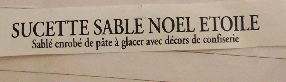 Sucette sablé noël étoile