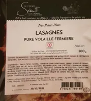 Lasagnes pure volaille fermière
