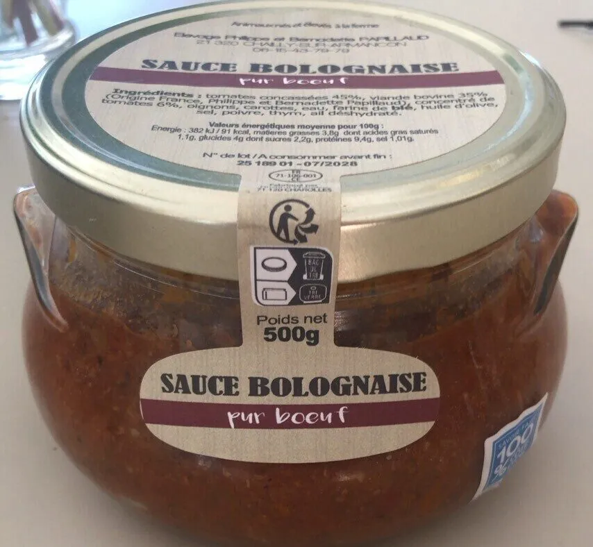 Sauce Bolognaise Pur Boeuf