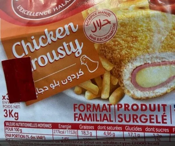 Cordon bleu chicken crousty halal