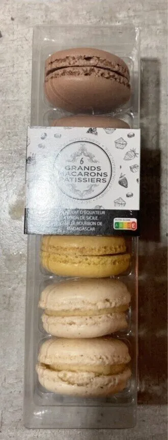 6 grands macarons pâtissiers