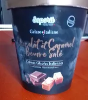 Helado chocolate y caramelo salado