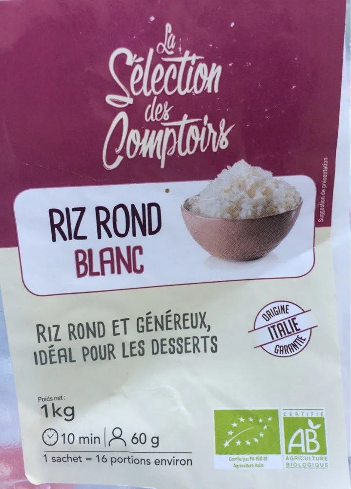 Riz rond blanc