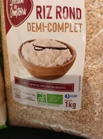 Riz rond demi-complet